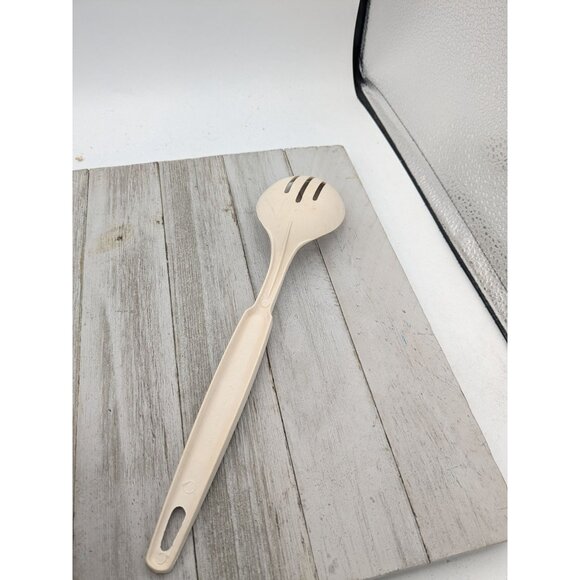 Ekco Slotted Serving Spoon Almond Nylon Plastic 11" Vintage - Picture 4 of 8